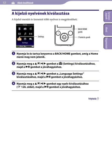 Sony NWZ-S739F - NWZ-S739F Istruzioni per l'uso Ungherese