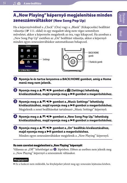 Sony NWZ-S739F - NWZ-S739F Istruzioni per l'uso Ungherese