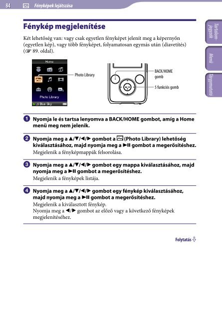 Sony NWZ-S739F - NWZ-S739F Istruzioni per l'uso Ungherese