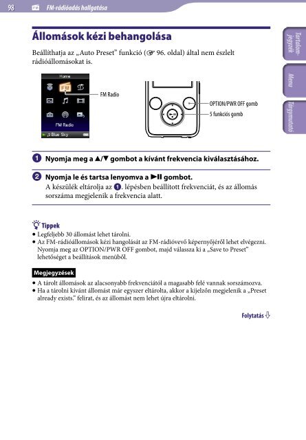 Sony NWZ-S739F - NWZ-S739F Istruzioni per l'uso Ungherese