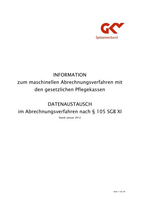 INFORMATION zum maschinellen ... - Datenaustausch