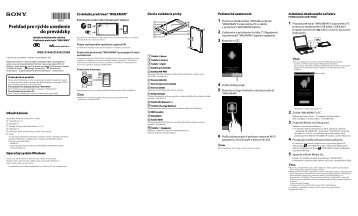 Sony NWZ-Z1050 - NWZ-Z1050 Guida di configurazione rapid Slovacco