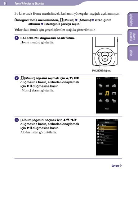 Sony NWZ-A846 - NWZ-A846 Istruzioni per l'uso Turco