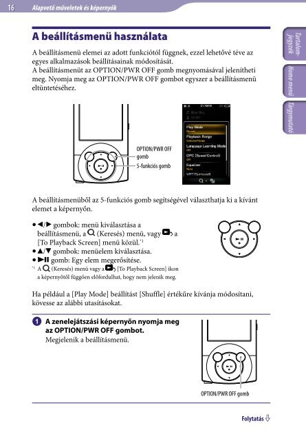 Sony NWZ-A846 - NWZ-A846 Istruzioni per l'uso Ungherese