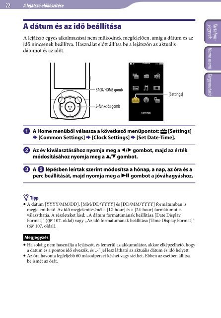 Sony NWZ-A846 - NWZ-A846 Istruzioni per l'uso Ungherese