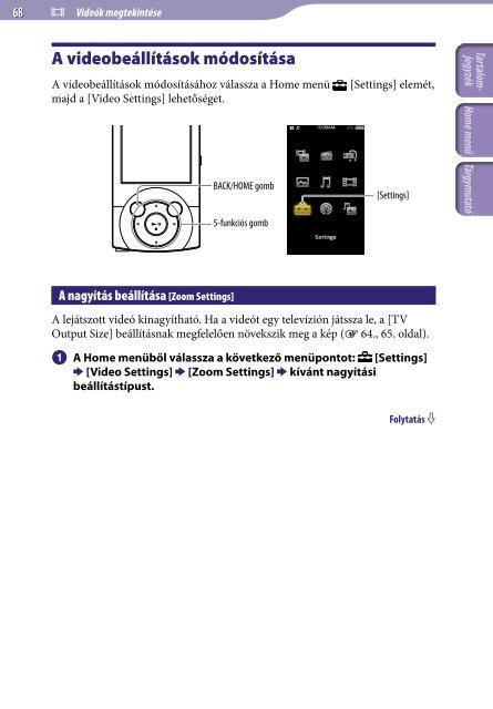 Sony NWZ-A846 - NWZ-A846 Istruzioni per l'uso Ungherese