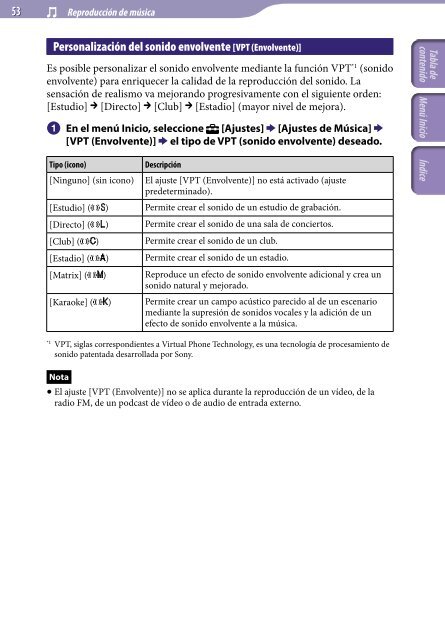 Sony NWZ-A846 - NWZ-A846 Istruzioni per l'uso Spagnolo