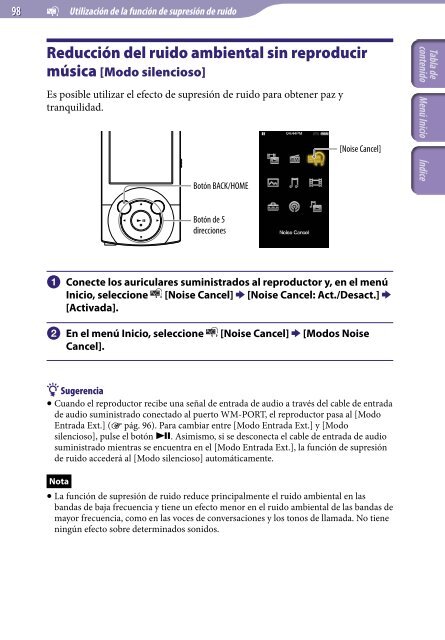 Sony NWZ-A846 - NWZ-A846 Istruzioni per l'uso Spagnolo