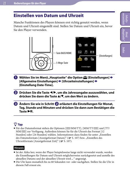 Sony NWZ-A846 - NWZ-A846 Istruzioni per l'uso Tedesco