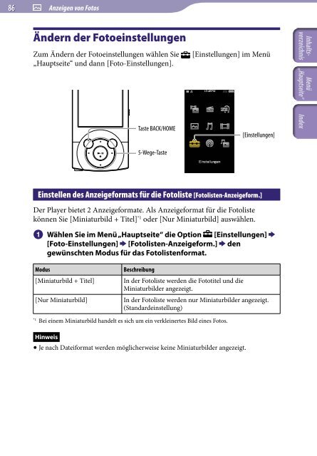 Sony NWZ-A846 - NWZ-A846 Istruzioni per l'uso Tedesco