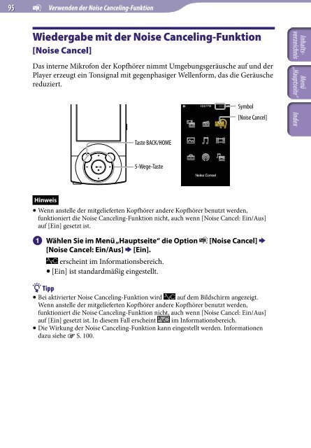 Sony NWZ-A846 - NWZ-A846 Istruzioni per l'uso Tedesco