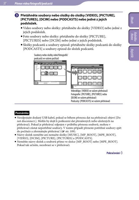 Sony NWZ-A846 - NWZ-A846 Istruzioni per l'uso Ceco