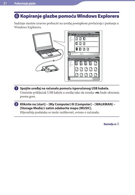 Sony NWZ-A846 - NWZ-A846 Istruzioni per l'uso Croato