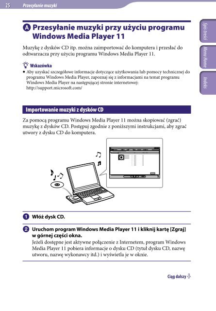 Sony NWZ-A846 - NWZ-A846 Istruzioni per l'uso Polacco