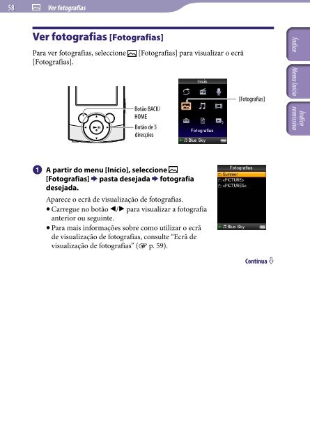 Sony NWZ-S545 - NWZ-S545 Istruzioni per l'uso Portoghese