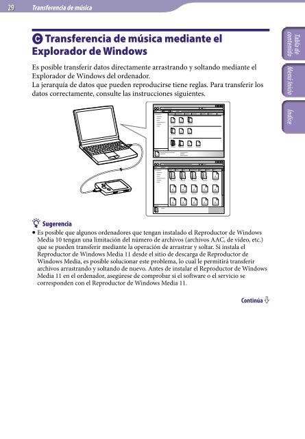 Sony NWZ-S545 - NWZ-S545 Istruzioni per l'uso Spagnolo