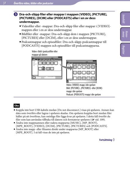 Sony NWZ-A846 - NWZ-A846 Istruzioni per l'uso Svedese