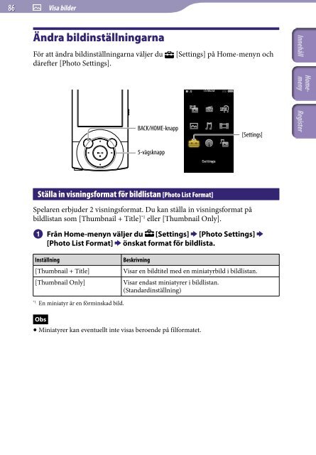 Sony NWZ-A846 - NWZ-A846 Istruzioni per l'uso Svedese