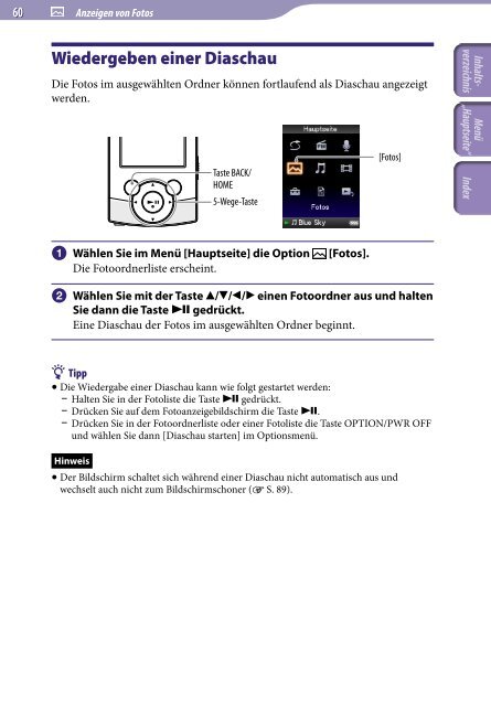 Sony NWZ-S545 - NWZ-S545 Istruzioni per l'uso Tedesco