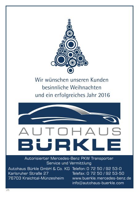 Programmheft Schlossweihnacht Bruchsal 2015