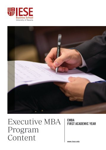 EMBA FIRST ACADEMIC YEAR