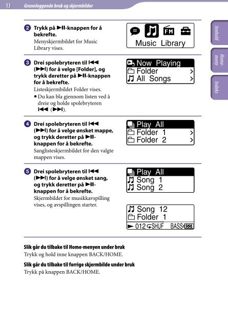 Sony NWZ-B153 - NWZ-B153 Istruzioni per l'uso Norvegese