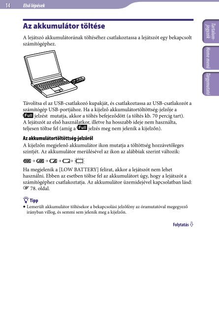 Sony NWZ-B153 - NWZ-B153 Istruzioni per l'uso Ungherese