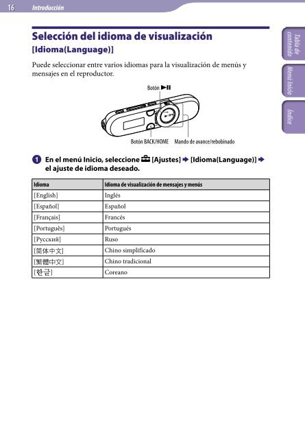 Sony NWZ-B153 - NWZ-B153 Istruzioni per l'uso Spagnolo