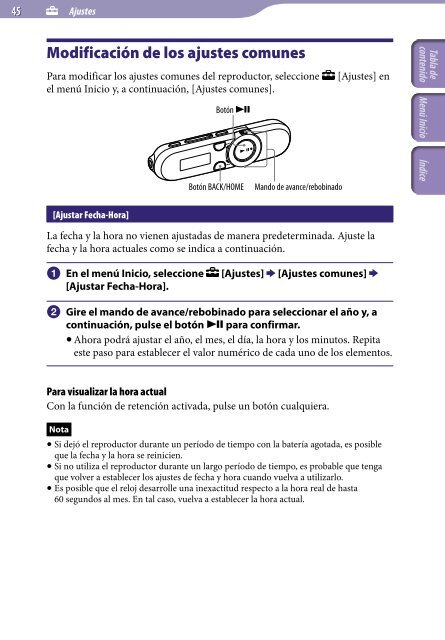 Sony NWZ-B153 - NWZ-B153 Istruzioni per l'uso Spagnolo