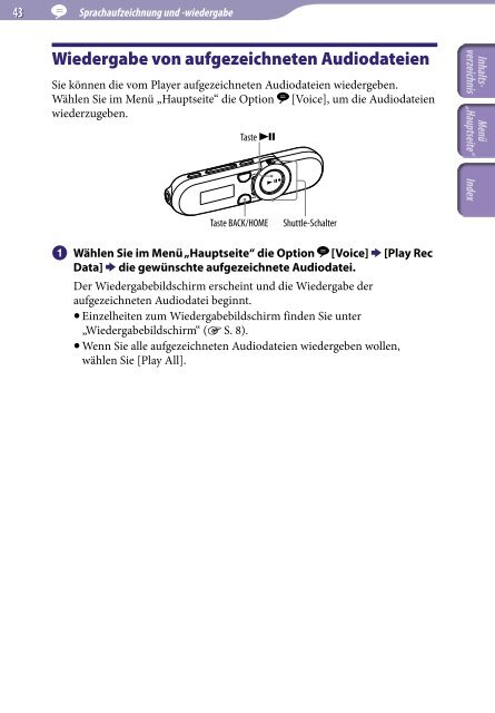 Sony NWZ-B153 - NWZ-B153 Istruzioni per l'uso Tedesco