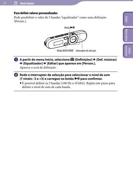 Sony NWZ-B153 - NWZ-B153 Istruzioni per l'uso Portoghese