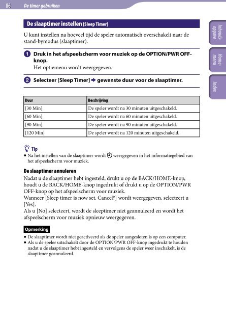 Sony NWZ-E444 - NWZ-E444 Istruzioni per l'uso Olandese