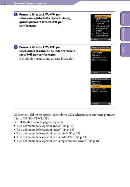 Sony NWZ-E444 - NWZ-E444 Istruzioni per l'uso Italiano