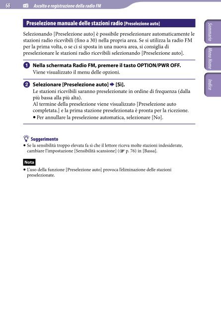 Sony NWZ-E444 - NWZ-E444 Istruzioni per l'uso Italiano