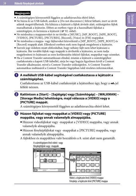 Sony NWZ-E444 - NWZ-E444 Istruzioni per l'uso Ungherese