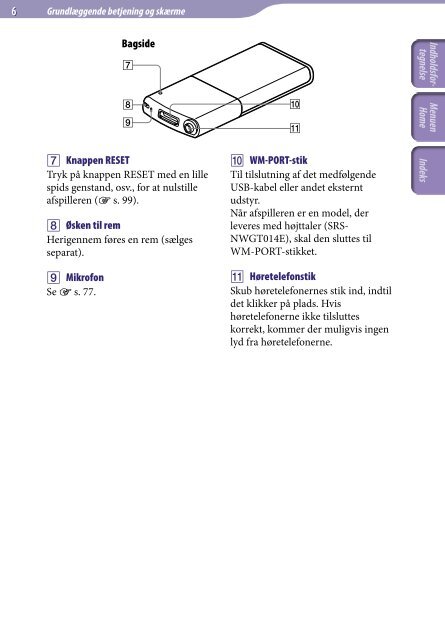 Sony NWZ-E444 - NWZ-E444 Istruzioni per l'uso Danese
