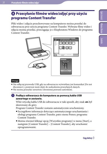 Sony NWZ-E444 - NWZ-E444 Istruzioni per l'uso Polacco