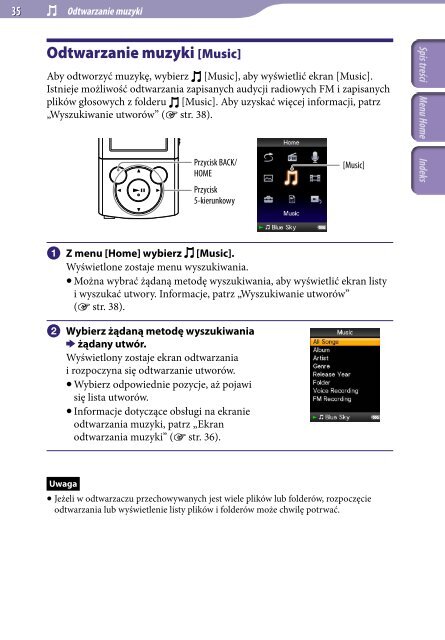 Sony NWZ-E444 - NWZ-E444 Istruzioni per l'uso Polacco