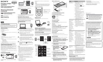 Sony NWZ-S754 - NWZ-S754 Guida di configurazione rapid Ceco