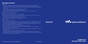 Sony NWZ-A829 - NWZ-A829 Istruzioni per l'uso Polacco