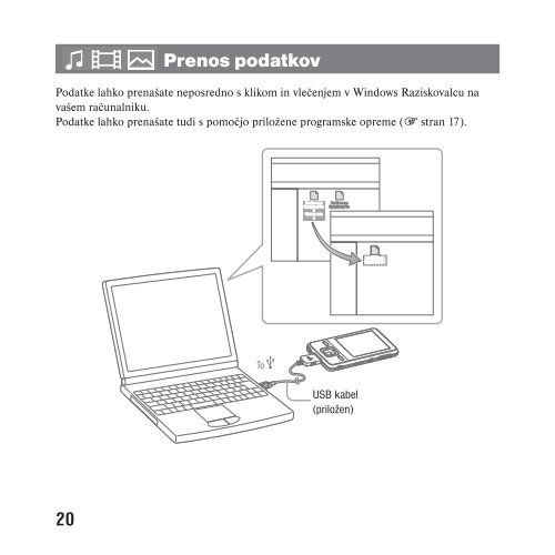 Sony NWZ-A829 - NWZ-A829 Istruzioni per l'uso Sloveno