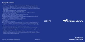 Sony NWZ-A818 - NWZ-A818 Istruzioni per l'uso Polacco