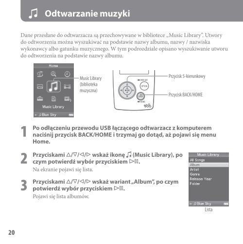 Sony NWZ-A818 - NWZ-A818 Istruzioni per l'uso Polacco