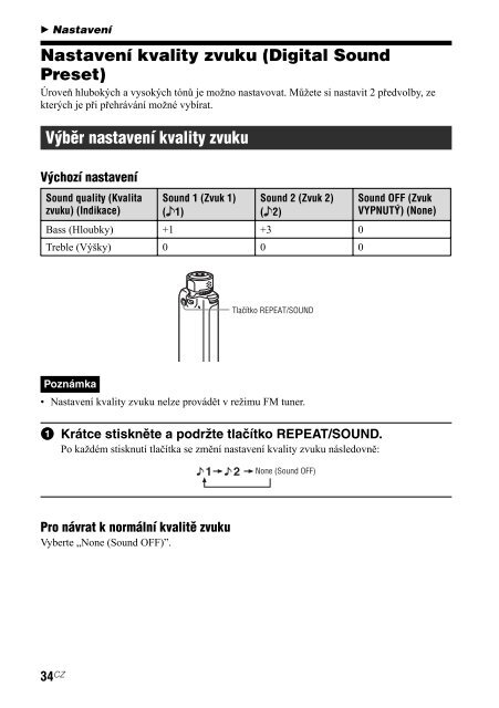 Sony NW-A608 - NW-A608 Istruzioni per l'uso Ceco