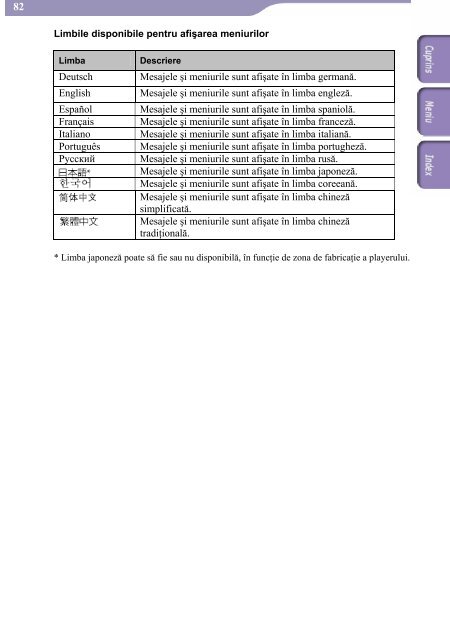 Sony NWZ-A818 - NWZ-A818 Istruzioni per l'uso Rumeno