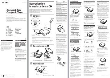 Sony D-E401SR - D-E401SR Istruzioni per l'uso Spagnolo