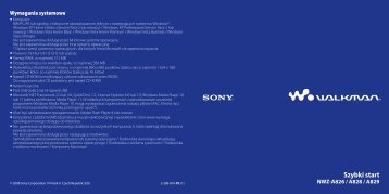 Sony NWZ-A828 - NWZ-A828 Istruzioni per l'uso Polacco