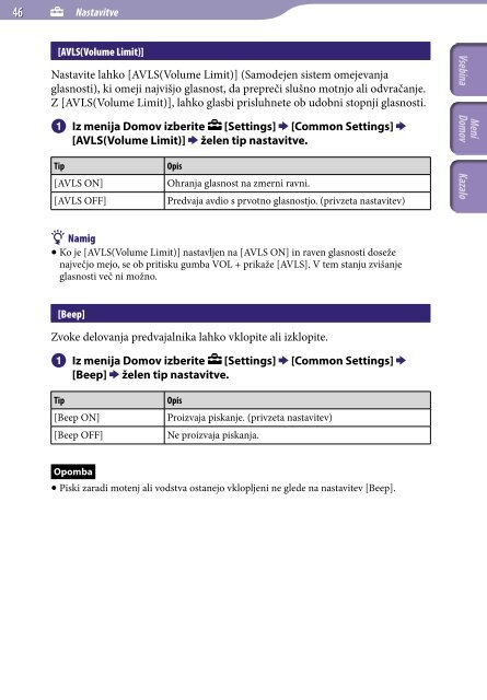 Sony NWZ-B152F - NWZ-B152F Istruzioni per l'uso Sloveno