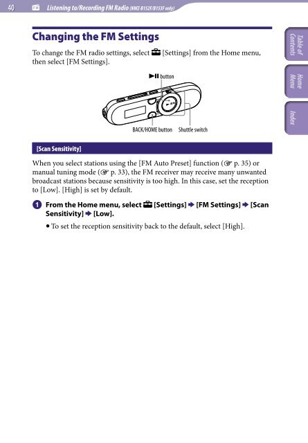 Sony NWZ-B152F - NWZ-B152F Istruzioni per l'uso Inglese