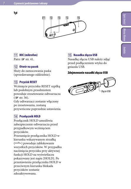 Sony NWZ-B152F - NWZ-B152F Istruzioni per l'uso Polacco